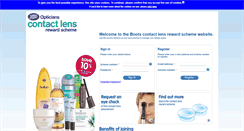 Desktop Screenshot of bootscontactlensrewardscheme.com
